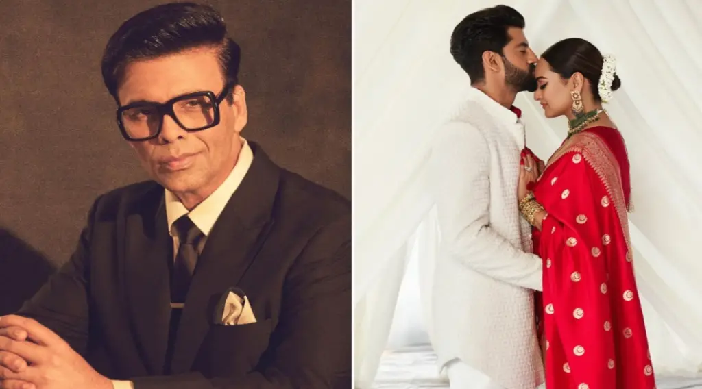 Karan Johar reveals what he loved about Sonakshi Sinha and Zaheer Iqbal’s wedding (Pic Courtesy: Sheldon Santos, Sonakshi Sinha Instagram)